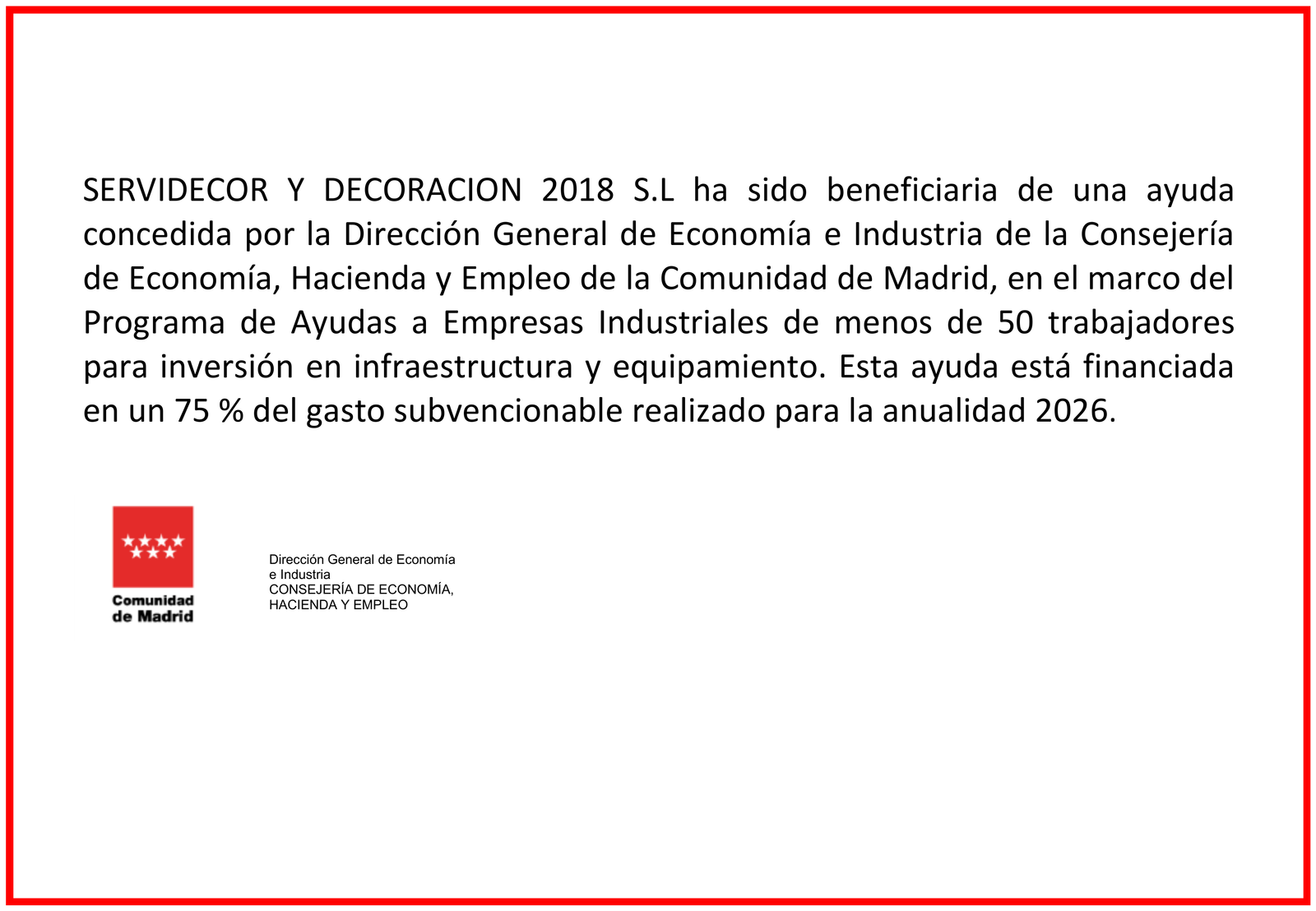 Subvención 2026